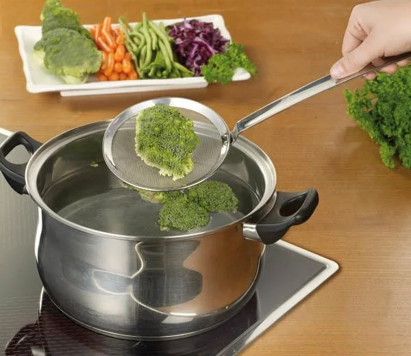 Profi Sieblöffel mit Feinsieb, Edelstahl, 38 cm - 5