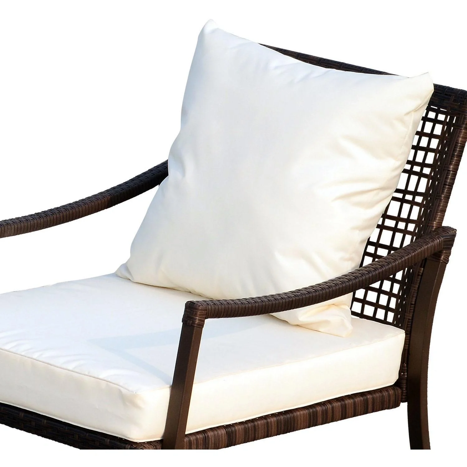 Gartengarnitur Schaukelstuhl Set 7 tlg, Rattan Braun - 8