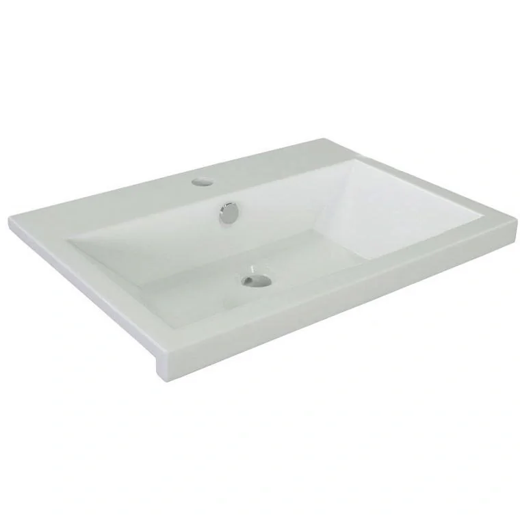 Concept Waschbecken Polybeton 80cm Weiss - 1