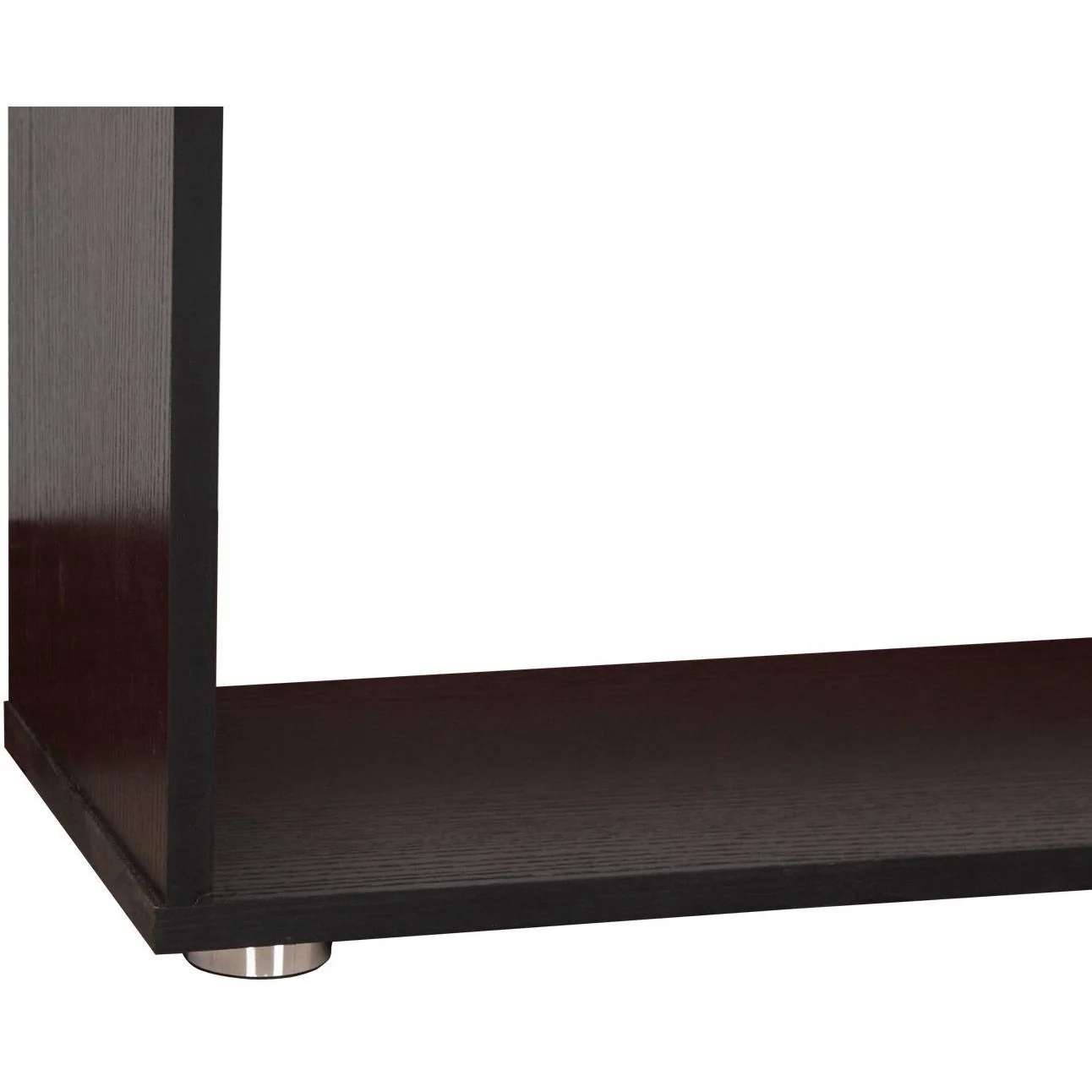 Bücherregal Schwarz Wandregal Raumteiler S-Form 6 Fächer MFC - 3