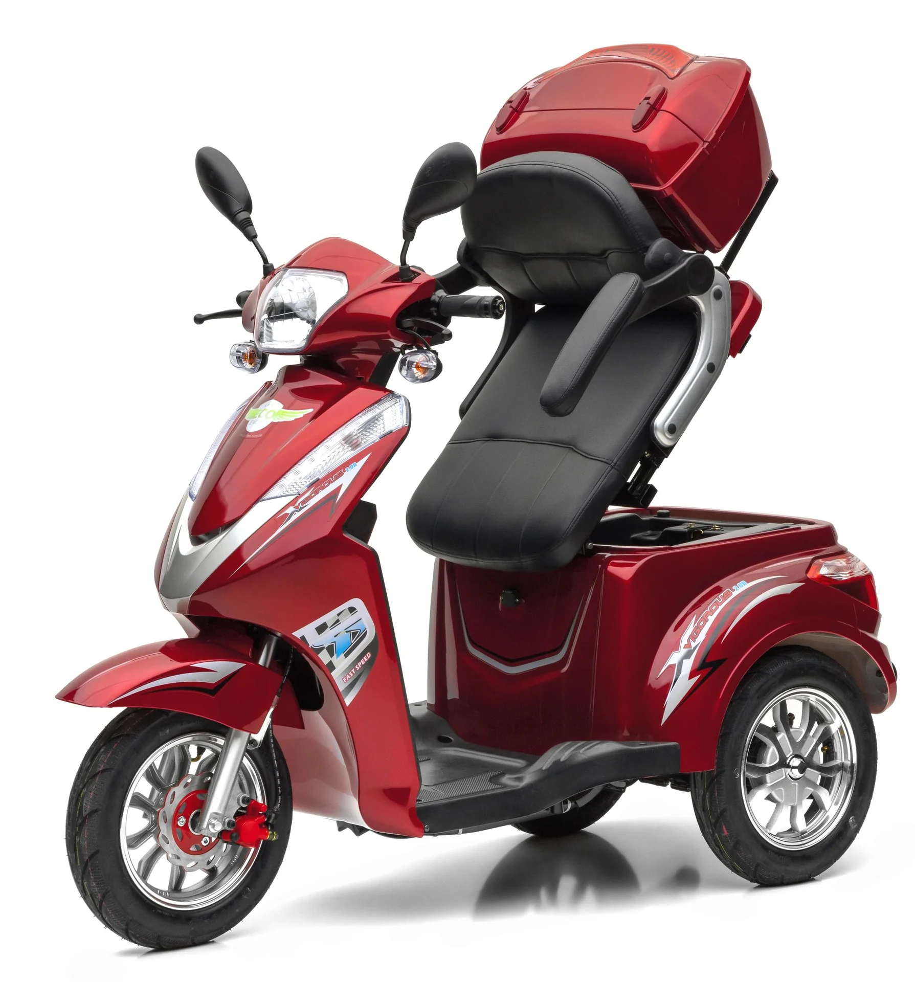 Elektro Dreirad rot - herausnehmbarer Li-Io Akku 20 Ah - 25 km/h - Seniorenmobil - 6