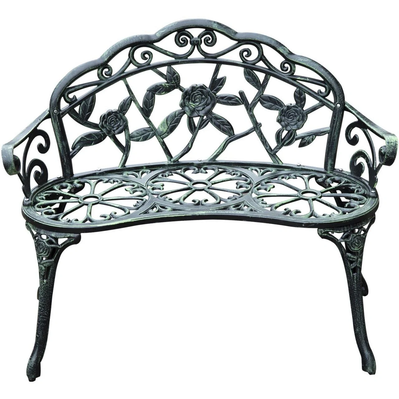 Gartenbank Parkbank Sitzbank Bank Gartenmöbel 2-Sitzer Metall - 5