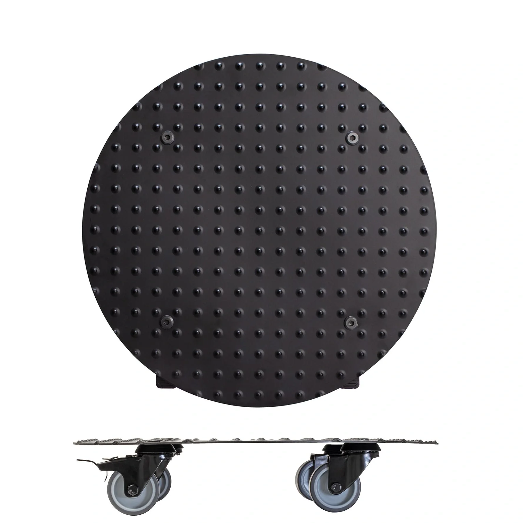 Multi Roller MR 7006, Ø 38 x 7,5 cm, softe Rollen Ø 50 mm, Gleitlager, 2 Bremsen, Alu Riffelblech, Tragkraft 150 kg - 6