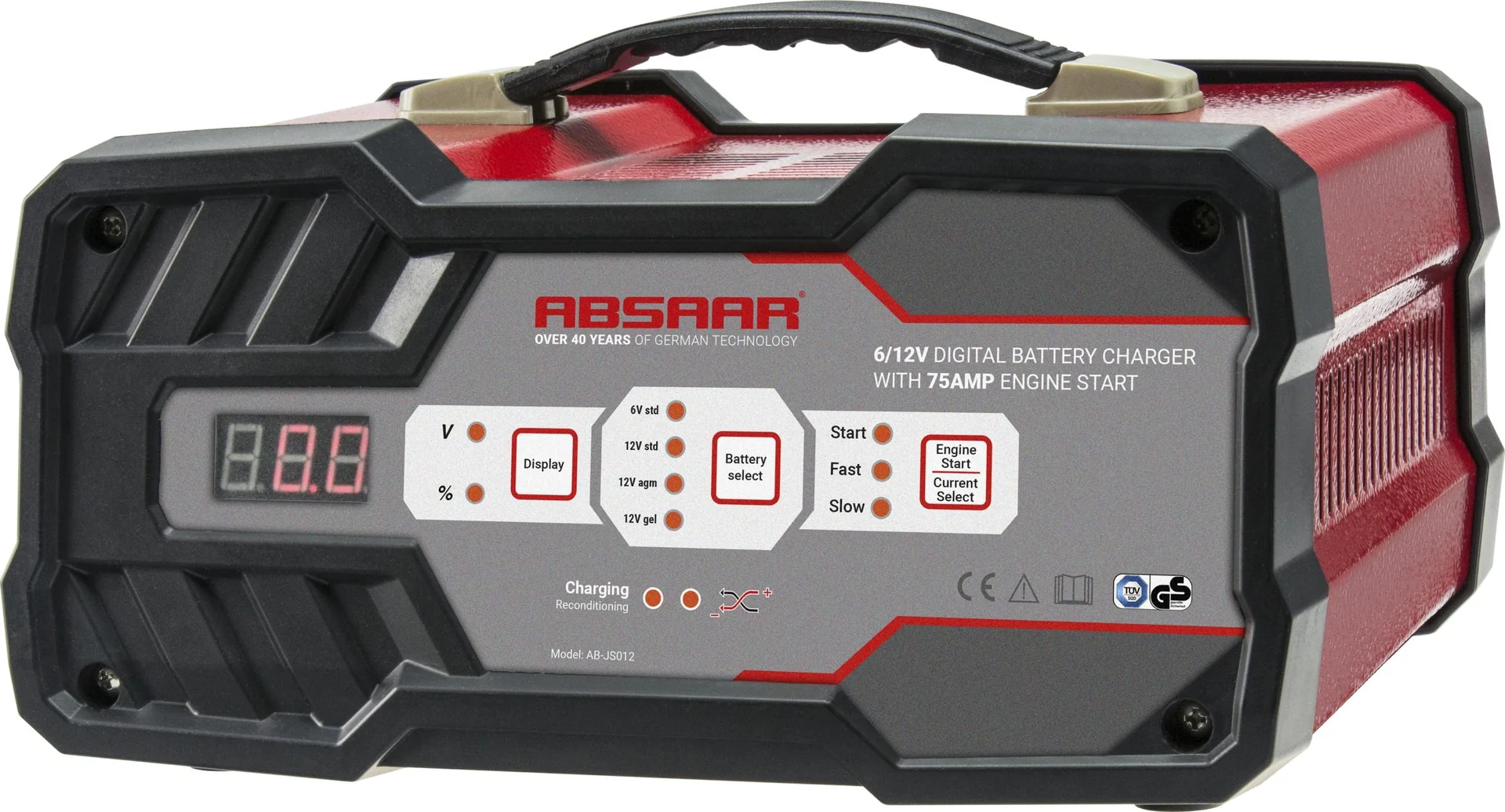 Batterieladegerät mit Starthilfe 12A, 6/12 V - 2