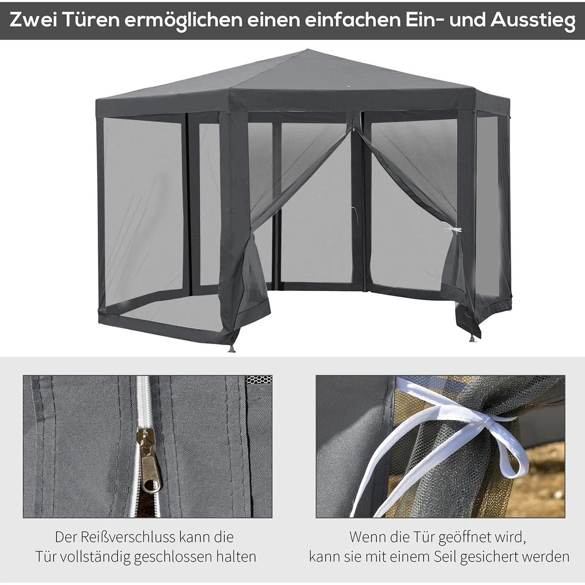 Pavillon Gartenpavillon mit Moskit - 5