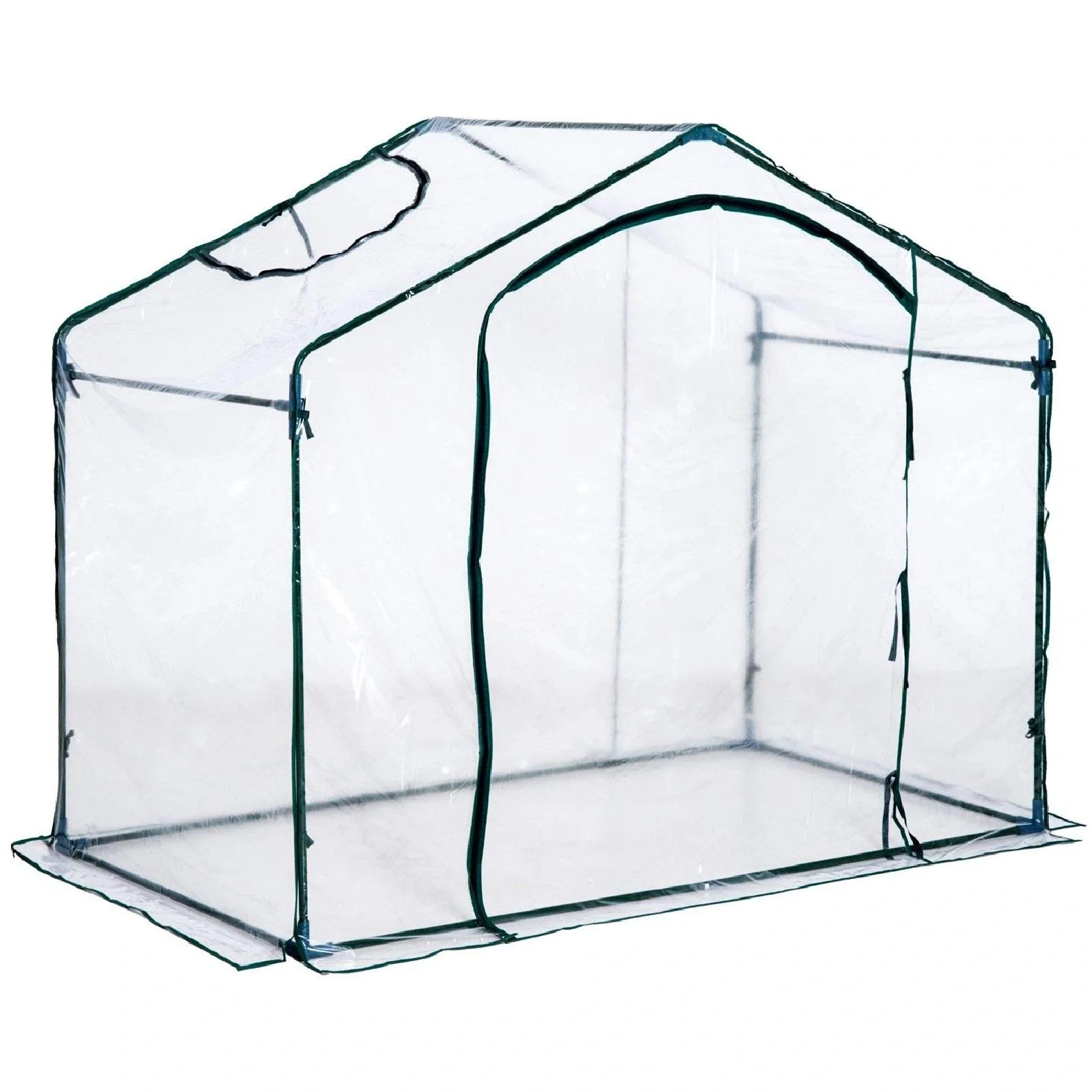 Gewächshaus mit Fenster Stahl 180x105x150cm - 1