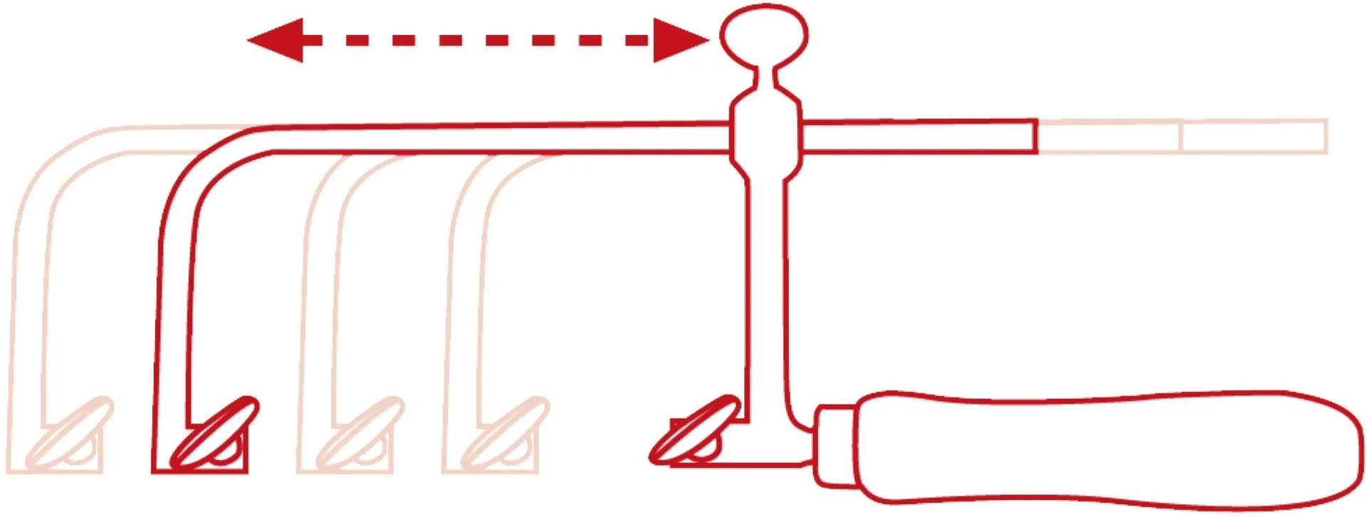 Uhrmacher-Sägebogen, Ausladung 60 mm - 2