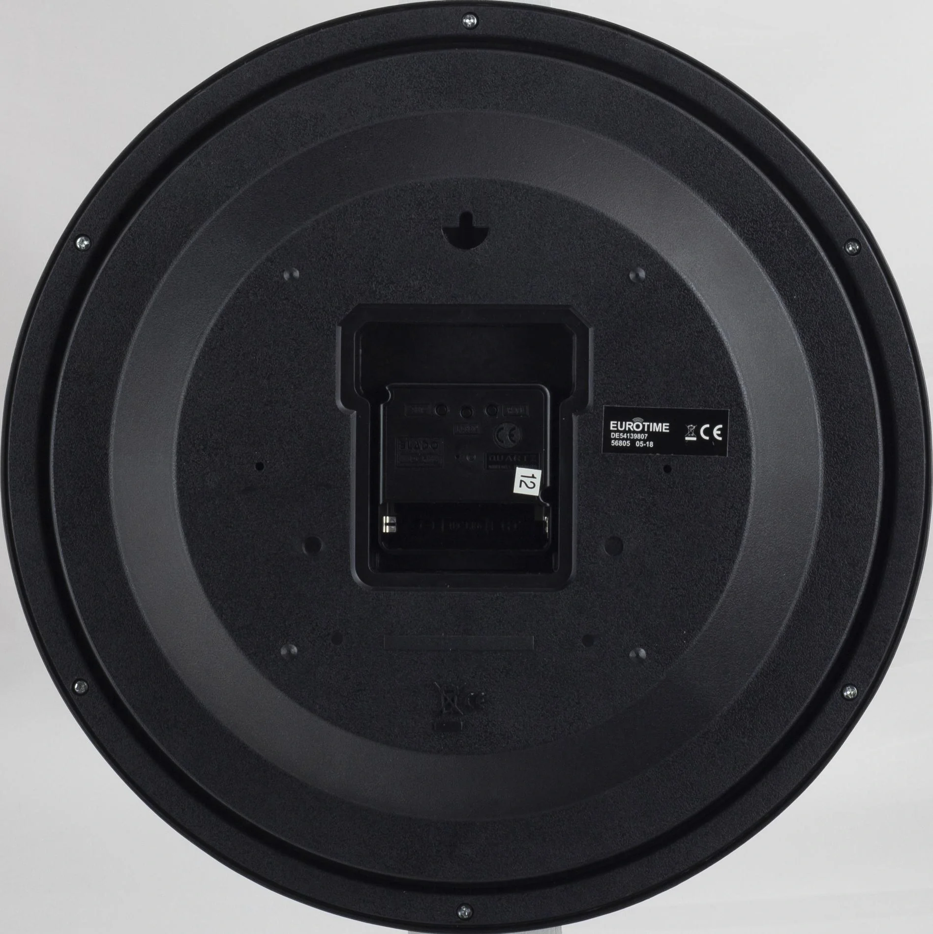 Funkwanduhr 30 cm, schwarz - 7