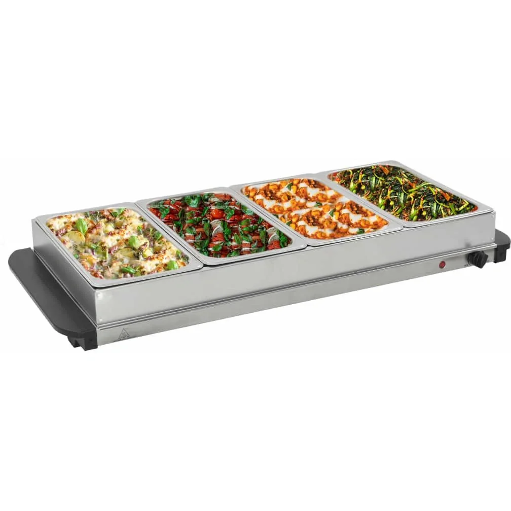 Buffetwärmer 400 W 4x2,5 L aus Edelstahl - 3