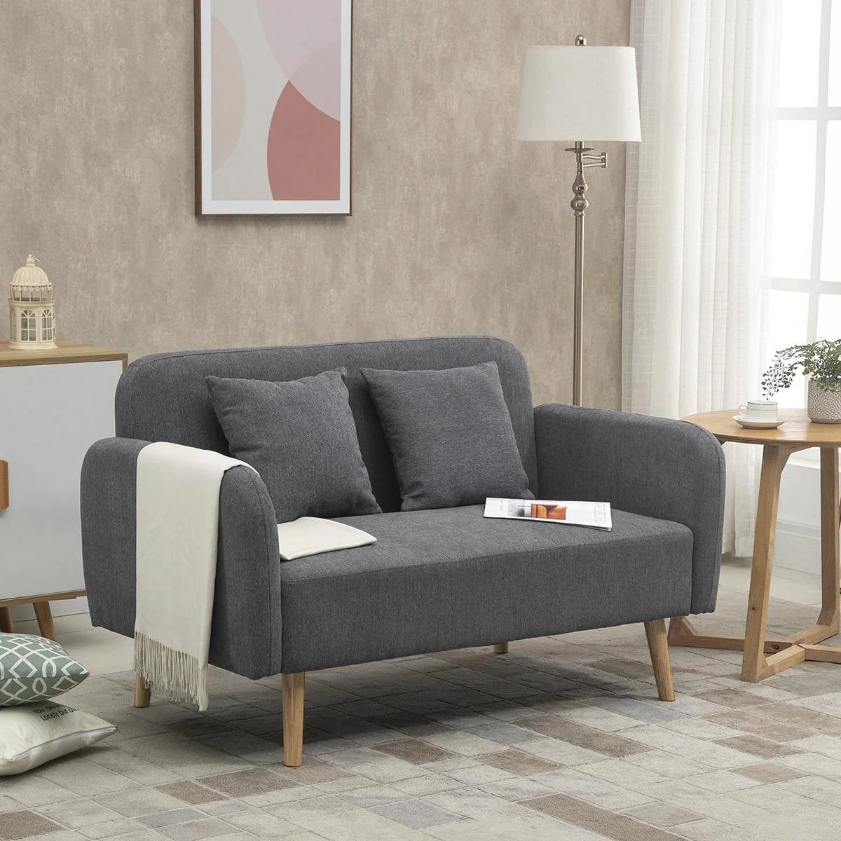 2-Sitzer Doppelsofa 130 cm x 70 cm x 80 cm - 3