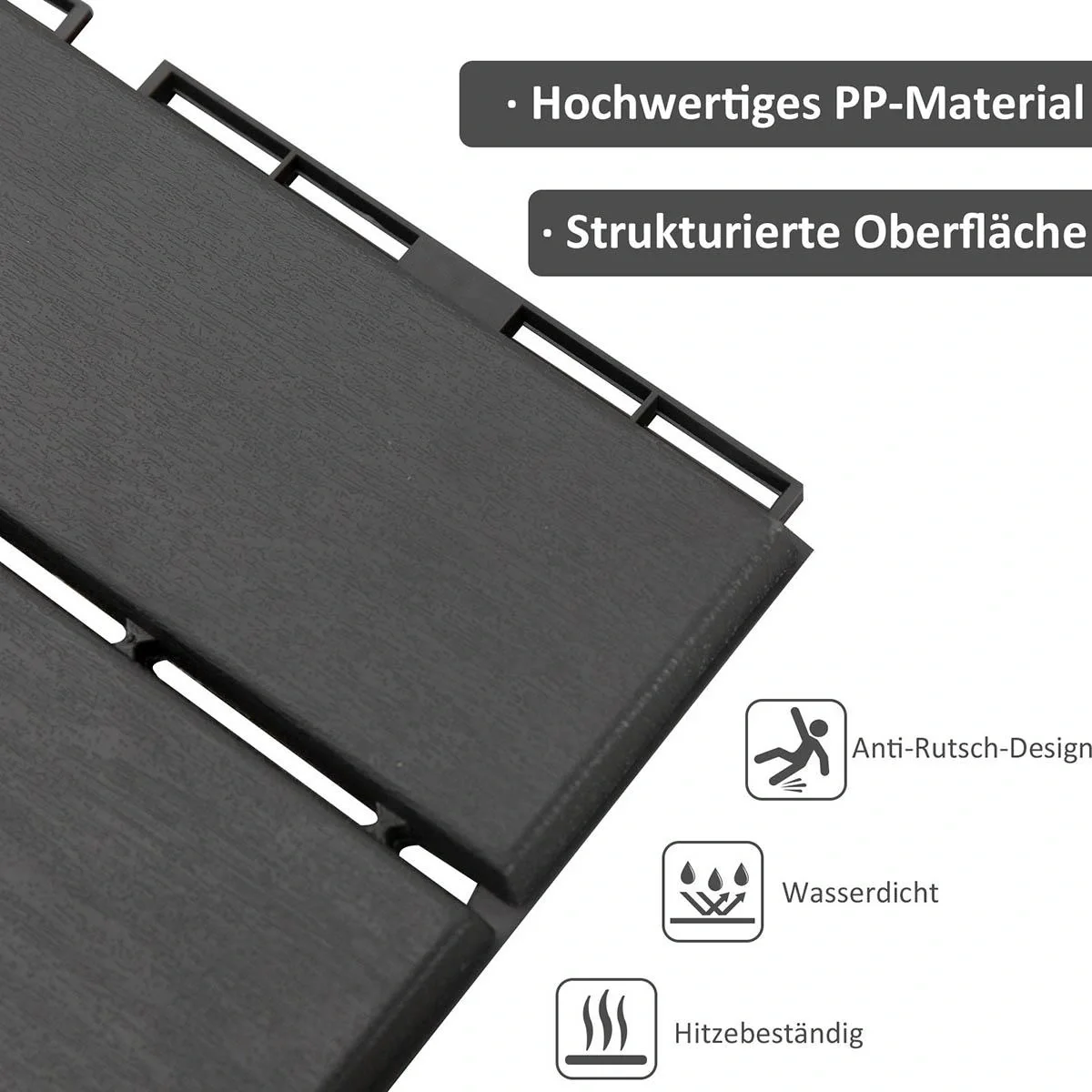 3-teiliges Gartenmöbel-Set mit Chaiselongue und Beistelltisch khaki - 6