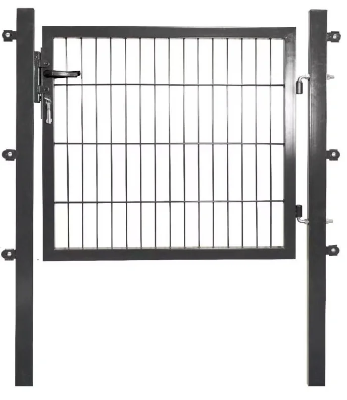 Gartentor für Einstabmatte anthrazit, einflügelig - 75 cm hoch - 100 cm breit - 3