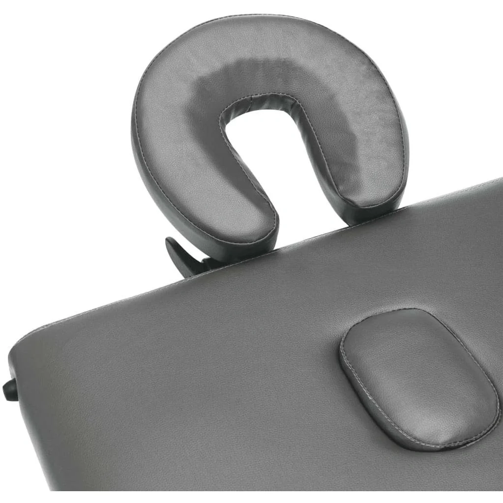 Massageliege mit 4 Zonen 186x68 cm Aluminiumrahmen anthrazit - 7