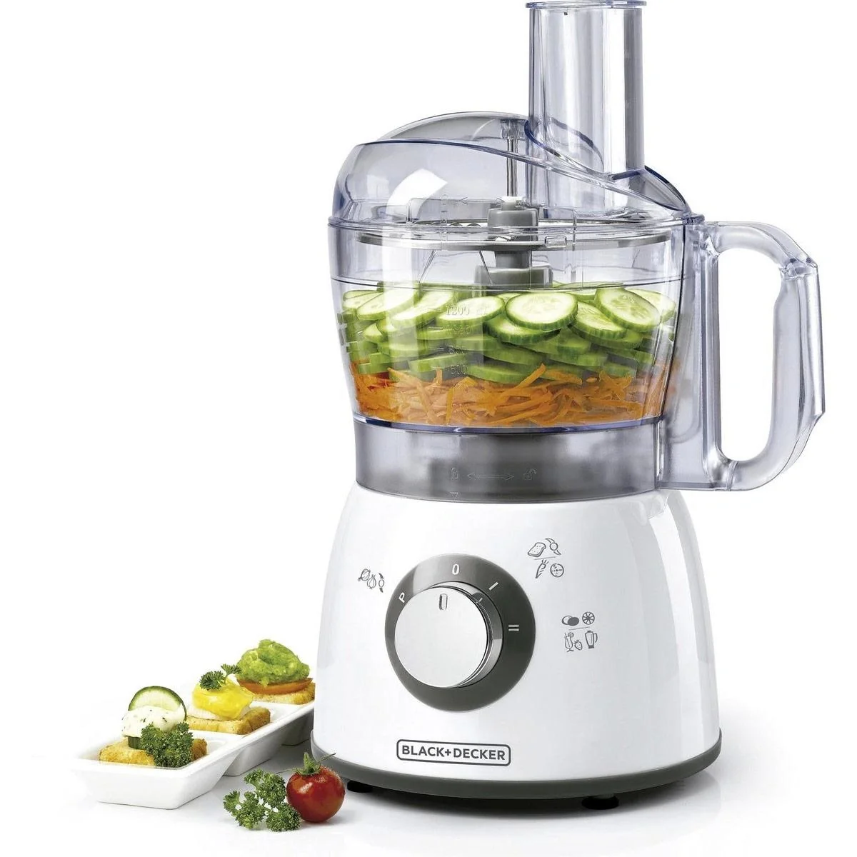 Küchenmaschine - weiß - 400W - inklusive 4 Zubehörteilen - 1