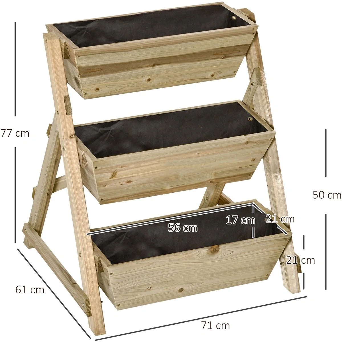 Blumentreppe Holz Blumenleiter mit - 5