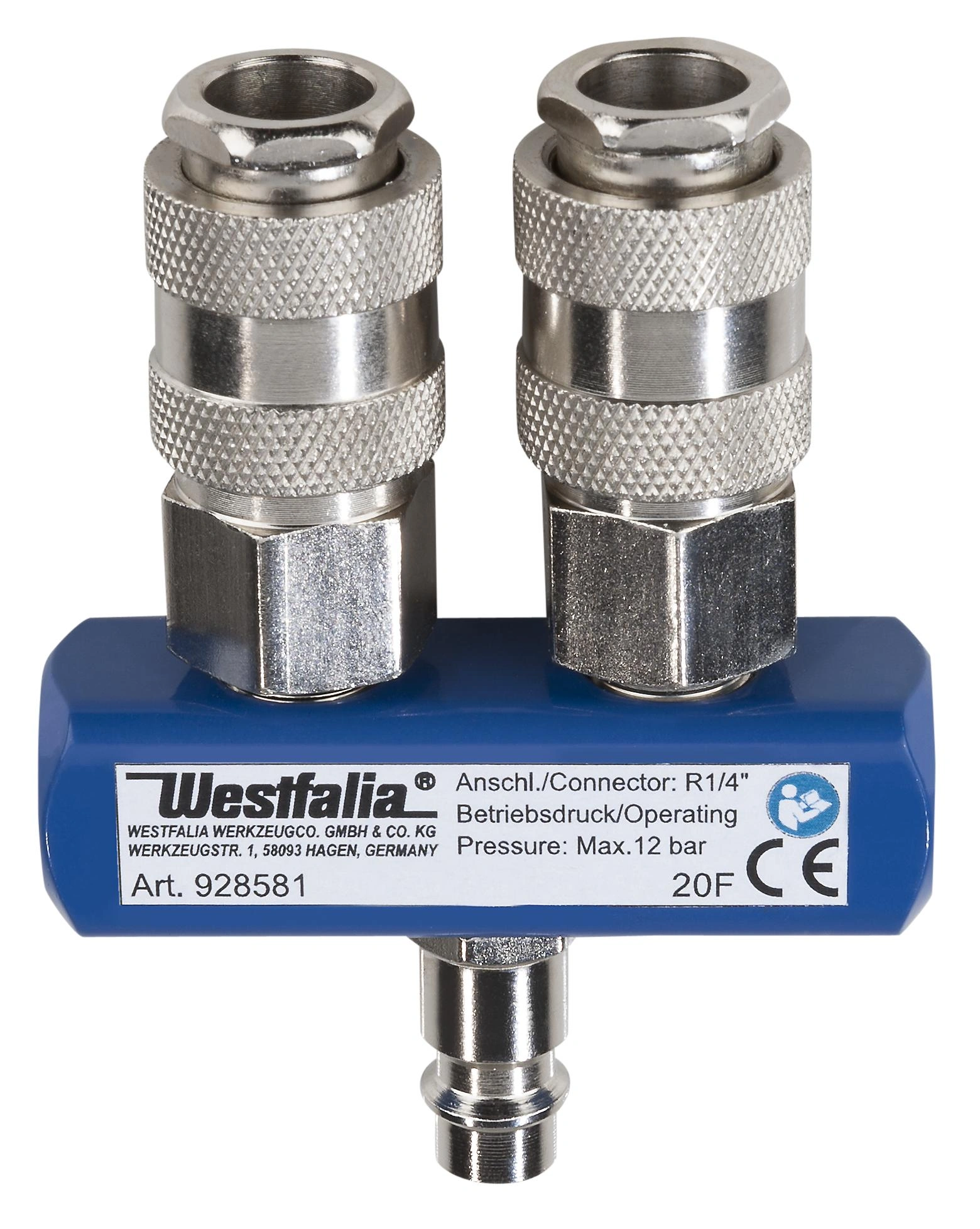 Druckverteiler-Schnellanschluss 2-fach - 1