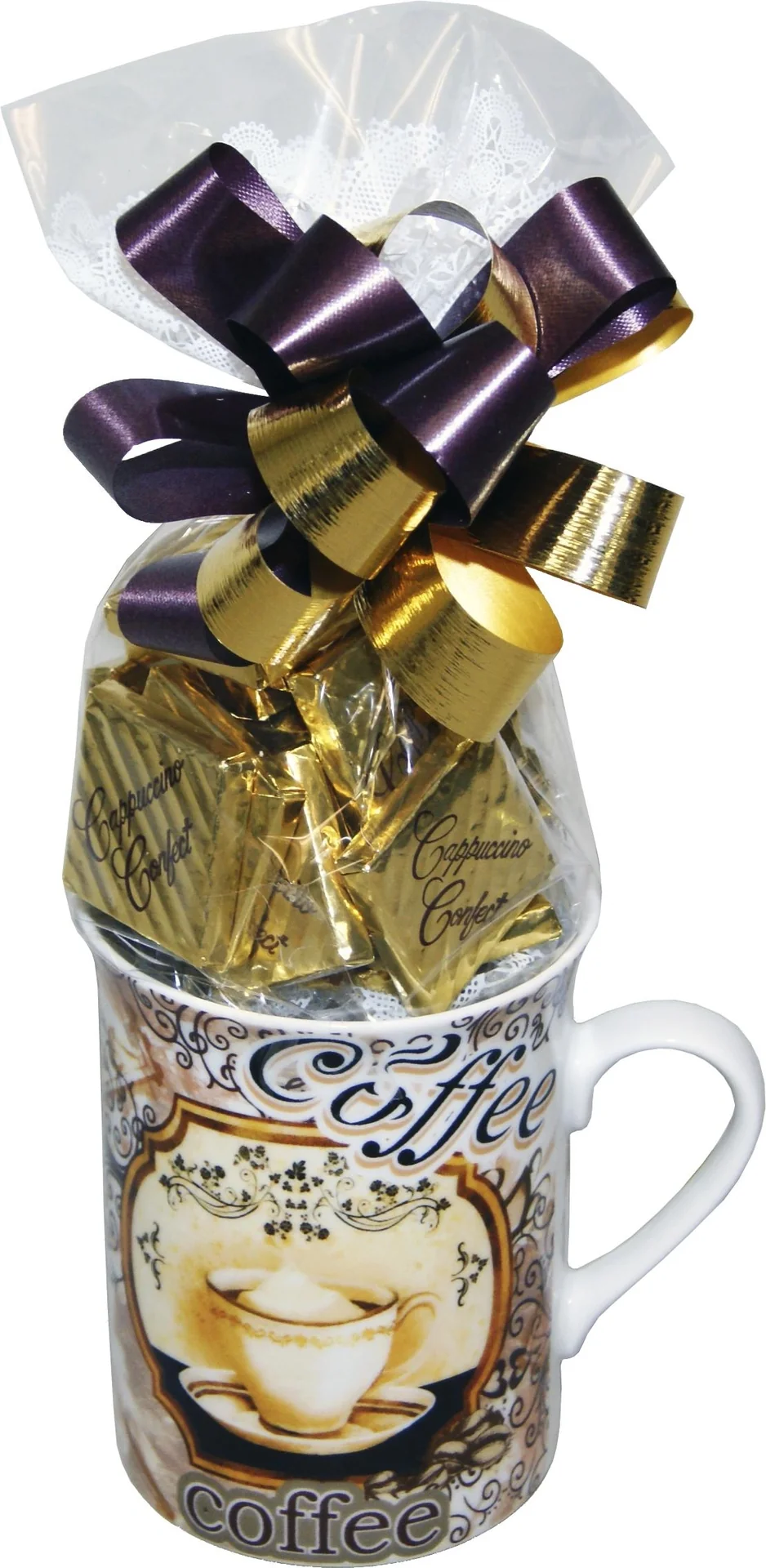 Kaffeebecher "Coffee" aus Porzellan gefüllt mit Eiskonfekt, 2er Set - 5