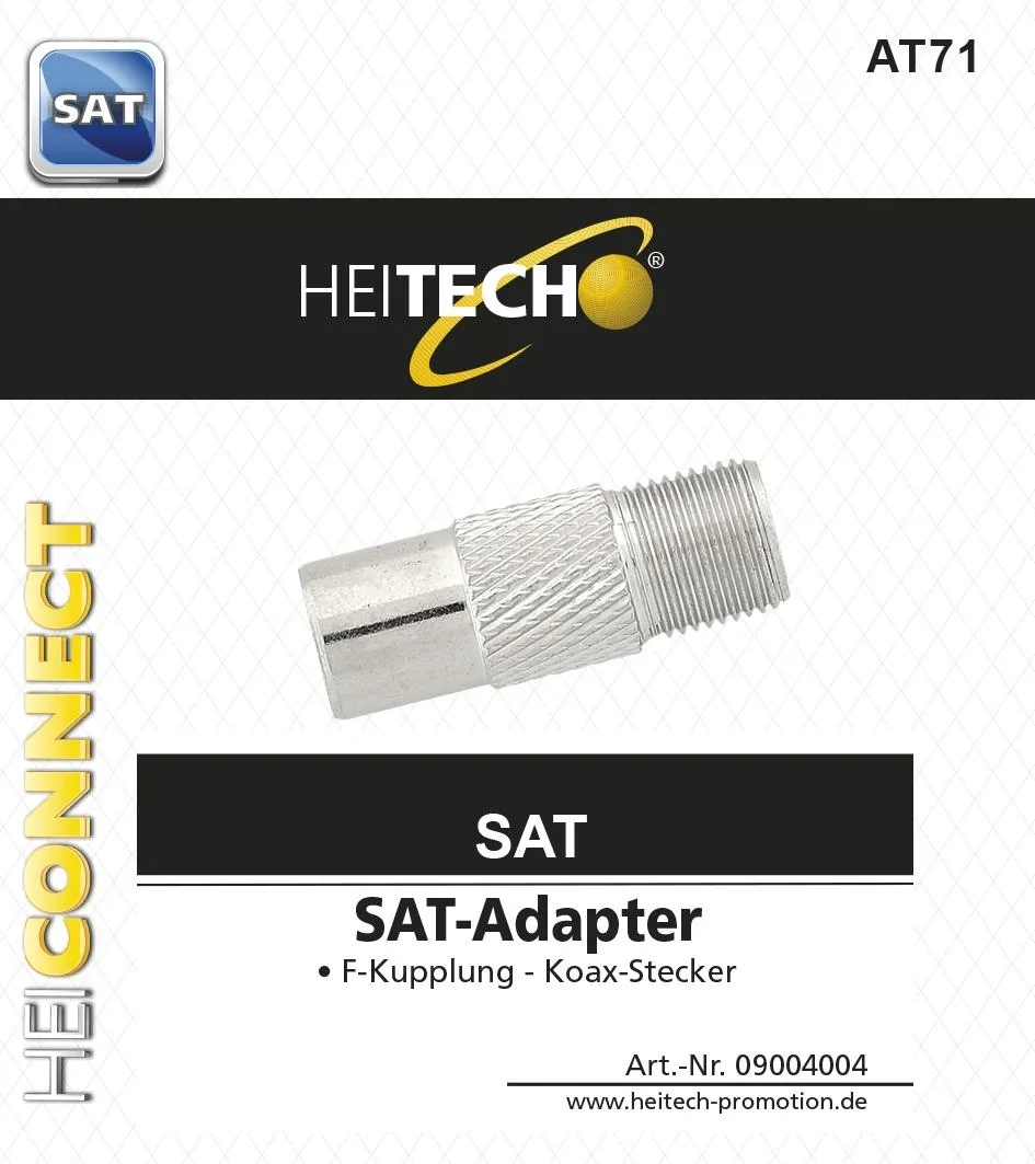 SAT-Adapter F-Kupplung/Koax-Stecker - 2