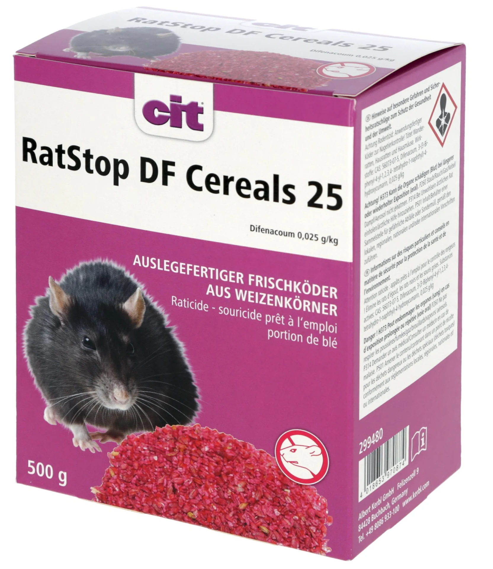 Frischeköder RatStop DF 25 Cereal, für den Innen- und Außenbereich, 500 g - 3