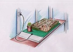 Wärmeplatte, Größe 30 x 60 cm, Leistung 32 Watt - 1