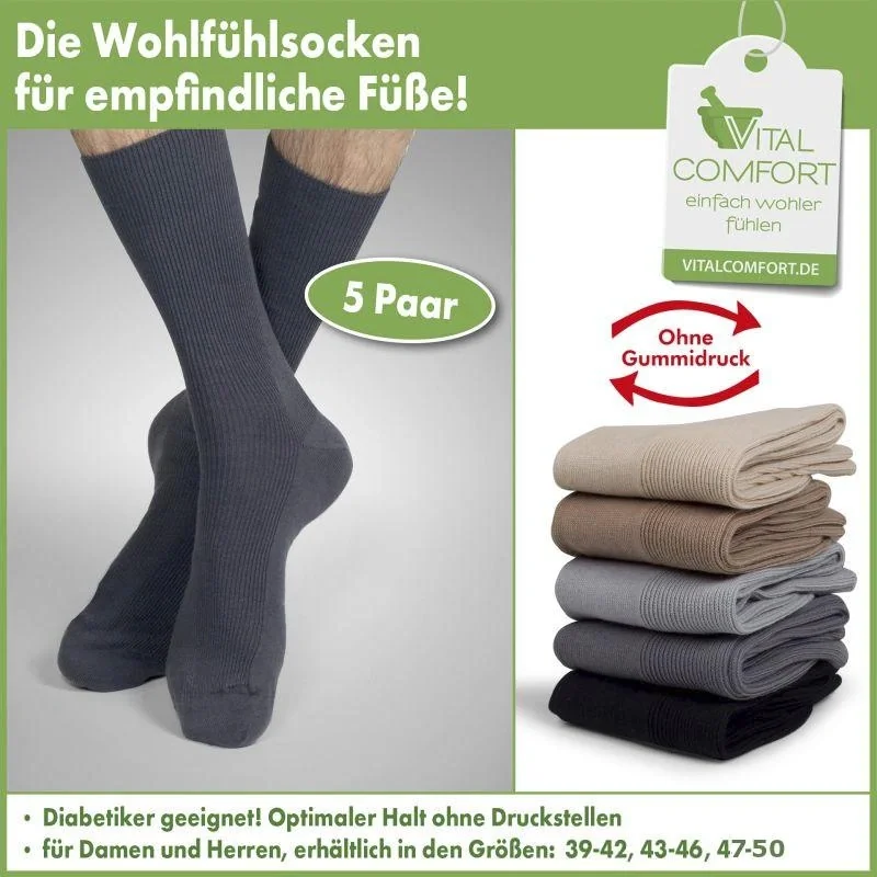 Wohlfühlsocken, hell sortiert, Größe 39 - 42, 5er Paar - 3