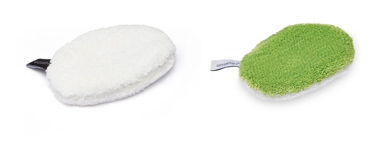 Baby-Wasch-Pads "Waschies", Abschmink-Pads, 2er Set, Grün/Weiß - 3