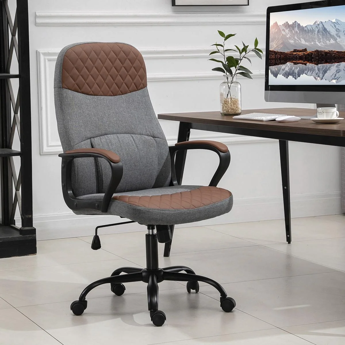 Bürostuhl Massage höhenverstellbarer Chefsessel Gamingstuhl mit Massagefunktion ergonomischer Drehstuhl Massage Sessel K - 4