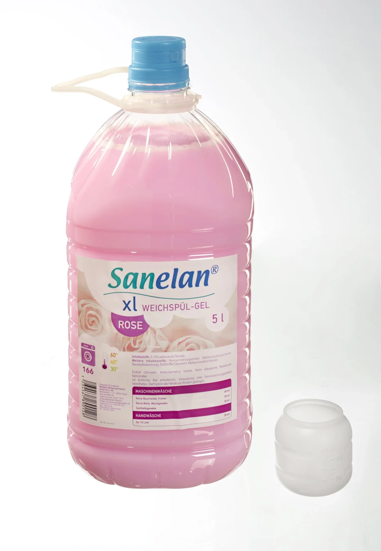 Weichspülgel Rose, 5 l inklusive Dosierbecher und Auslaufhahn - 2