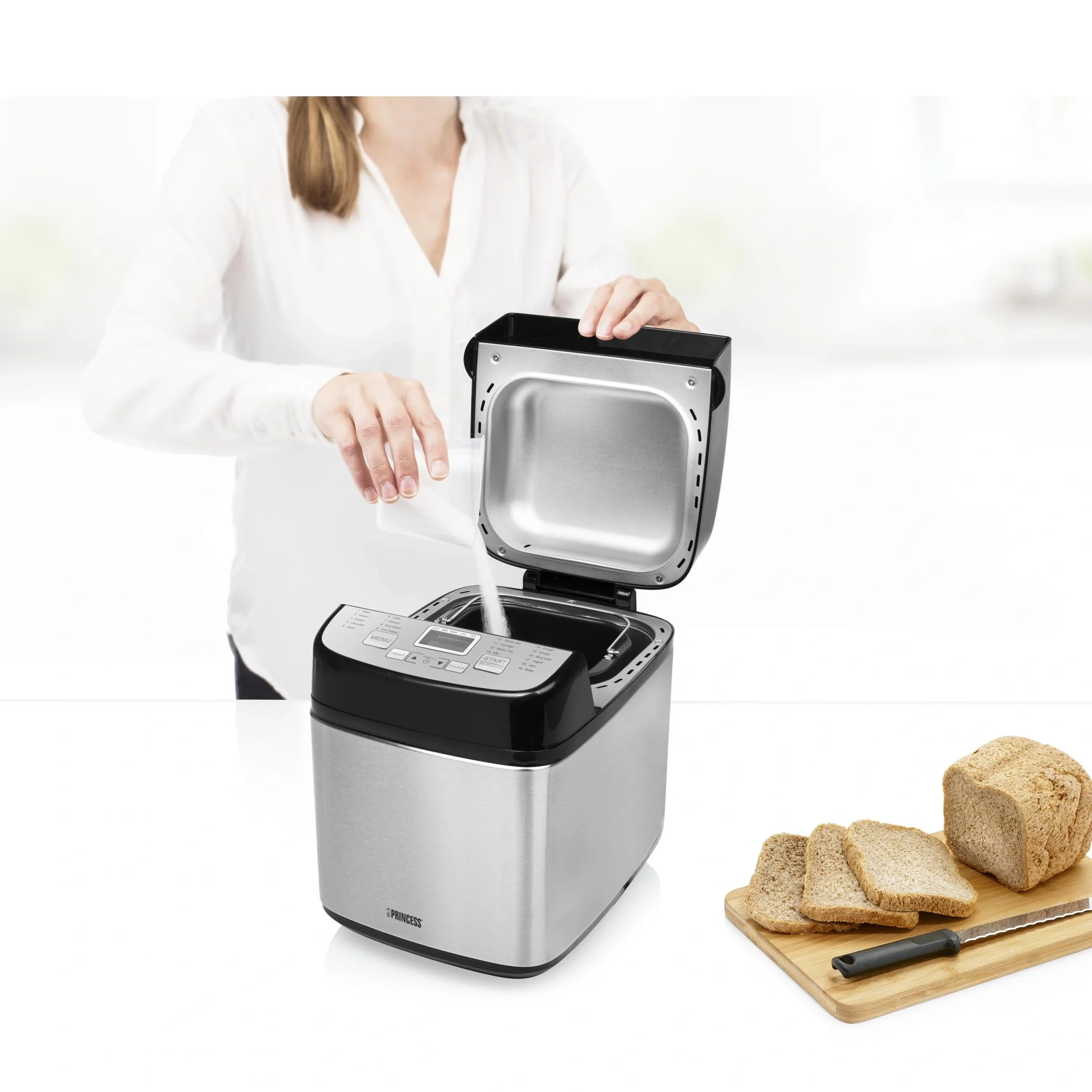 Edelstahl Brotbackautomat 500 Watt - ca. 500/ 700 g Brot - Princess 152008 - 10