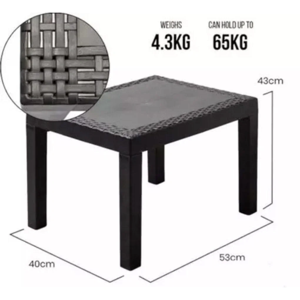 Pro Garden 5-teiliges Garten-Set - Stühle, Kissen und Tisch - 57x59x89cm - Max 120 kg - 6