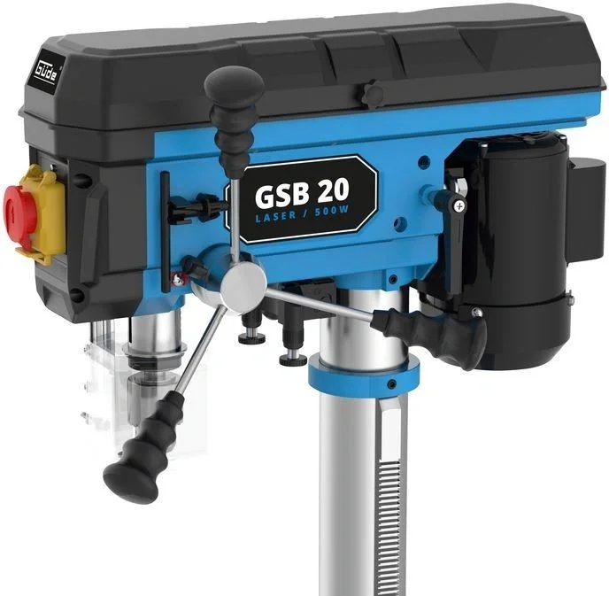 Säulenbohrmaschine Xtra Long GSB 20 mit Laser und Neigung 500W mit Schnellspannfutter B16 - 1-16 mm - 5