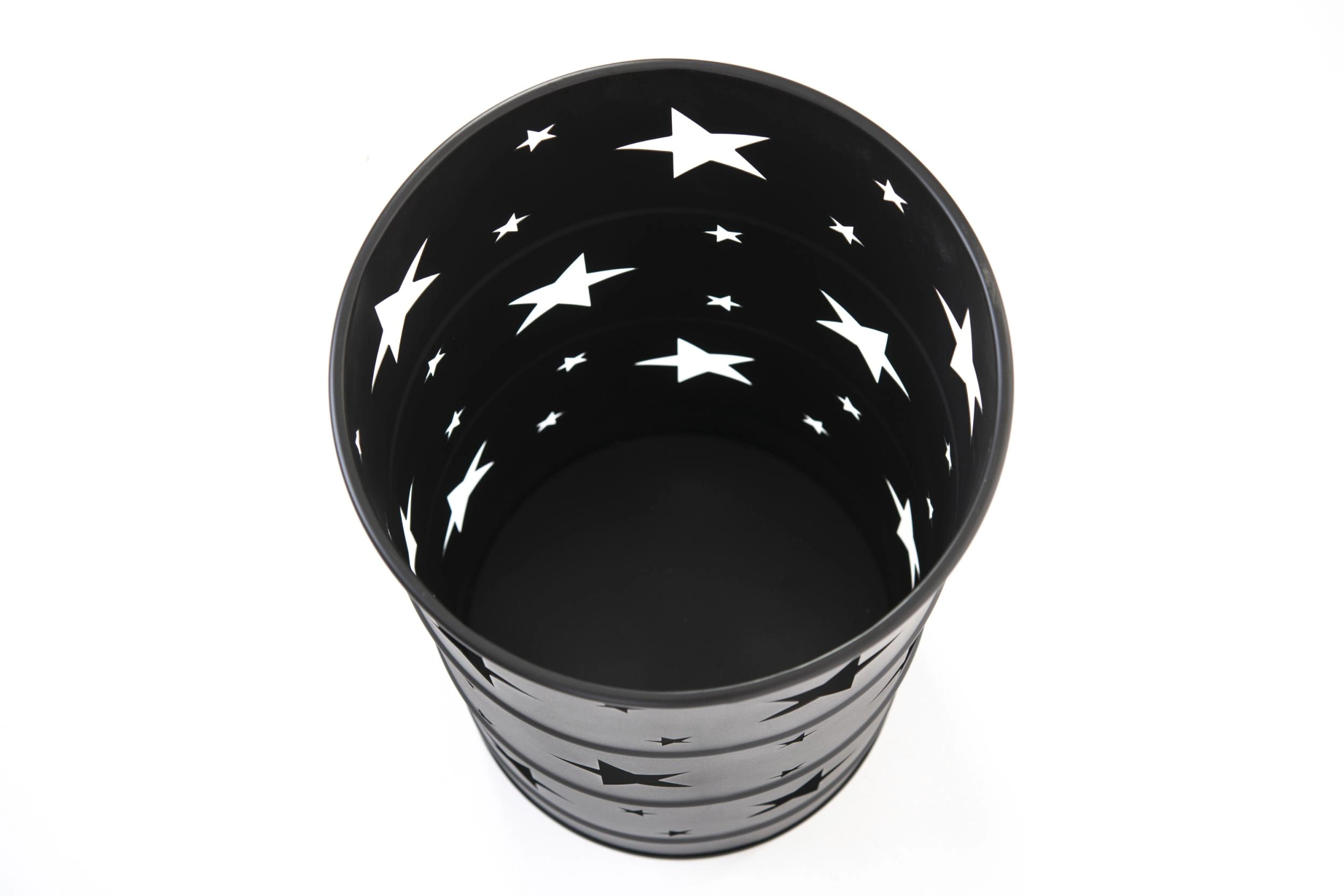 Feuerstelle Premium Feuertopf mit Sternen 36x36x65 cm Schwarz - 8