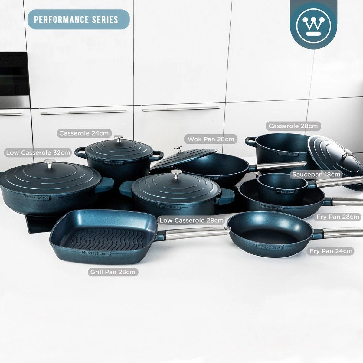 Performance Series Wokpfanne - Wok mit Deckel - 28 cm - Blau - 9