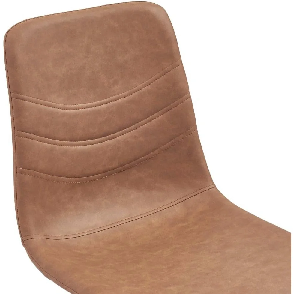 Esszimmerstühle 2-Sitzer Kunstleder braun - 1