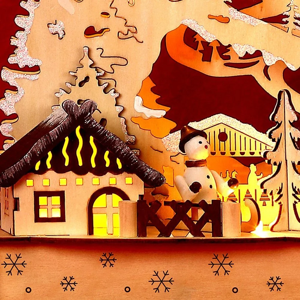 LED-Kerzenbogen - Kerzenständer - Weihnachten - Holz - 6
