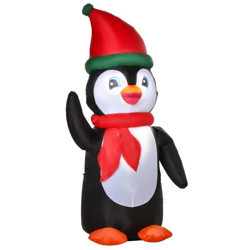 Aufblasbarer Weihnachts-Pinguin 1,6 m Weihnachtsdekoration - 5