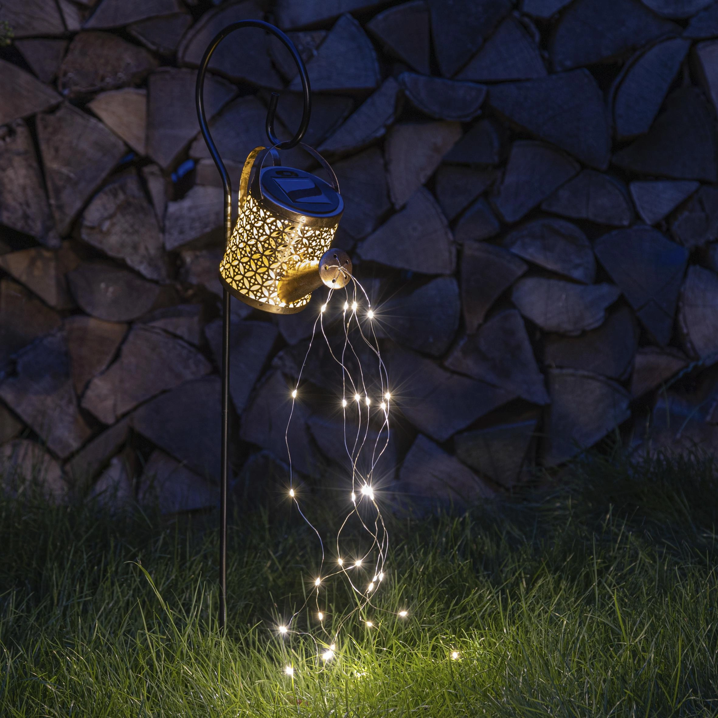 LED-Solar Gießkanne mit Lichterkette - 6