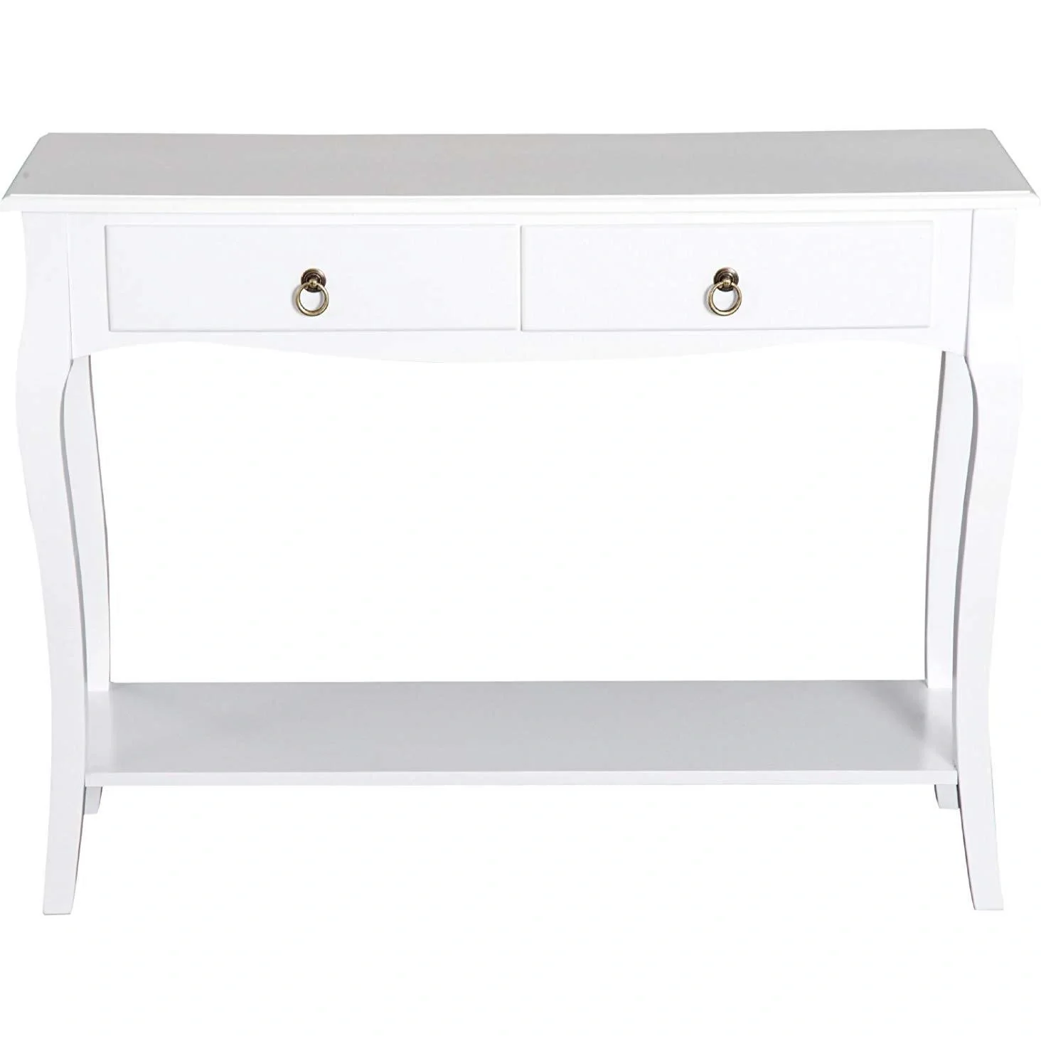Konsolentisch Konsole Sideboard mit 2 Schubladen Weiß - 5