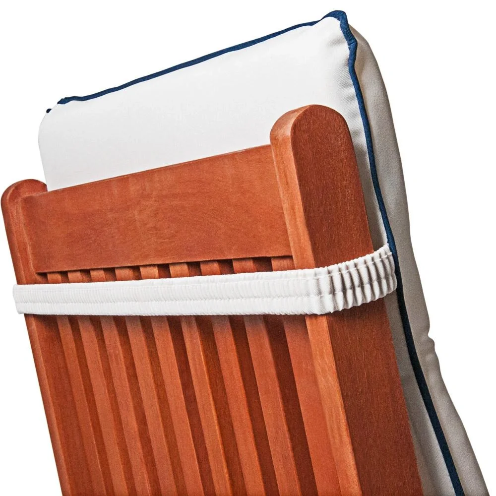 Stuhlkissen 6 Stück Vanamo creme mit schöner blauer Ausführung - 4