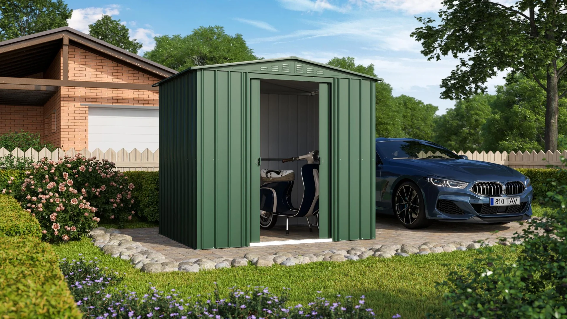 Gerätehaus Tower 86, jade - 2