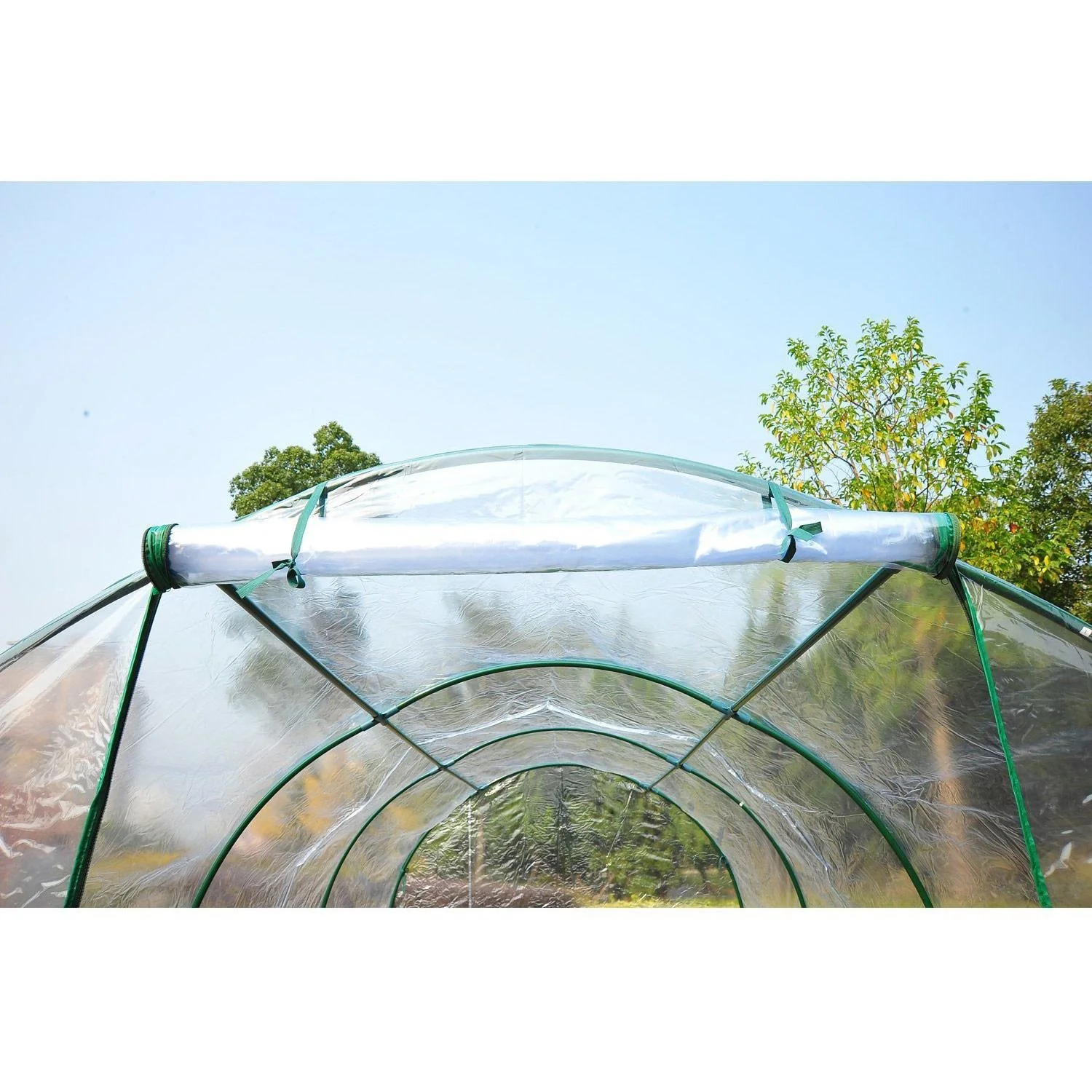 Foliengewächshaus 3,5x2x2m transparent mit Stahlrohrrahmen - 8