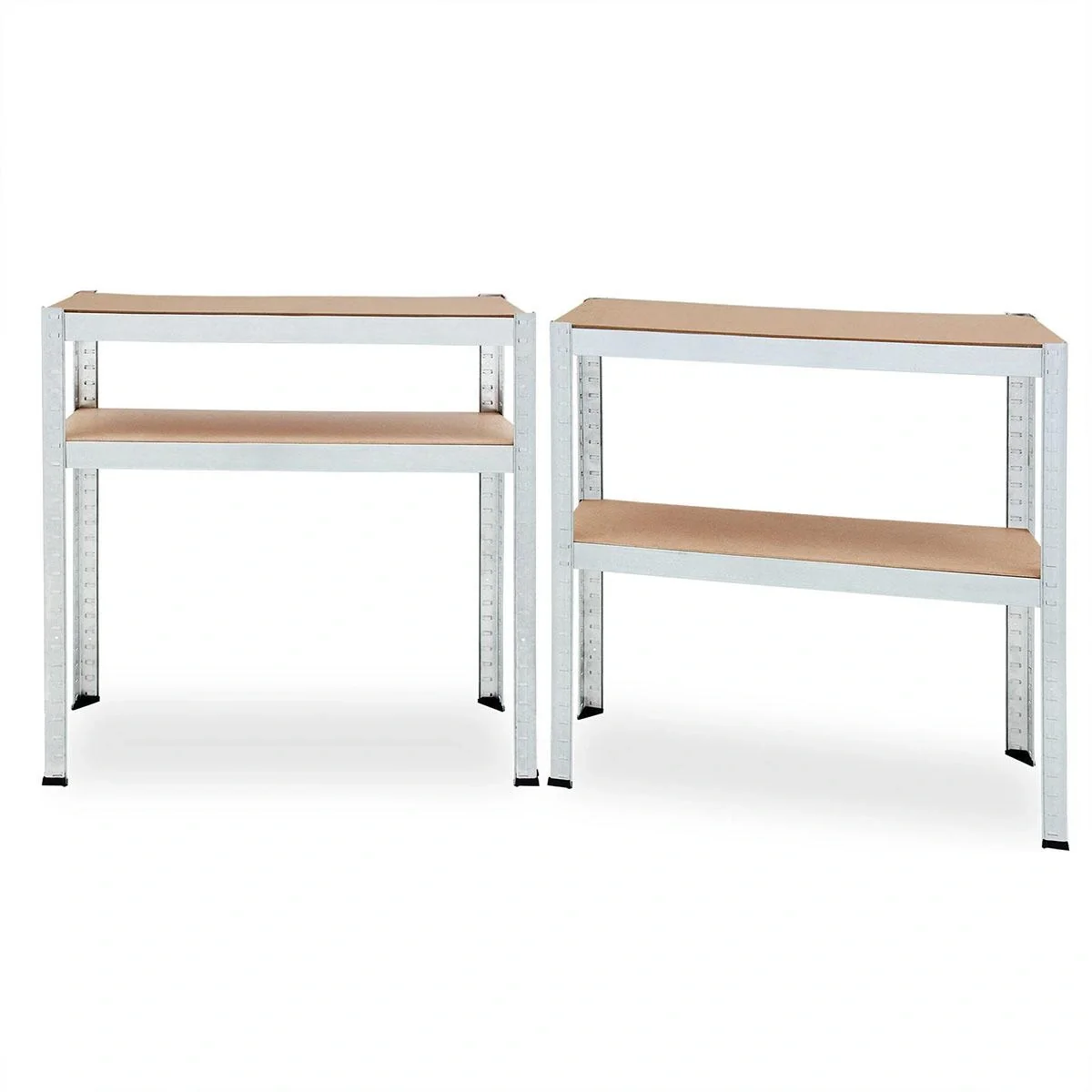 2 Stück Metallregal mit 4 Fachböden - 700kg Kapazität - (HxBxT) 160x90x40 cm - 175kg pro Fachboden - 9