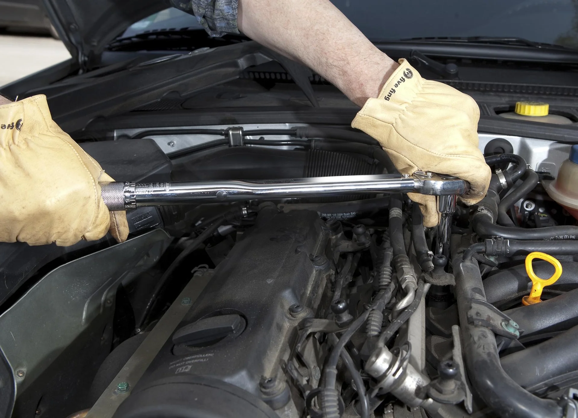 Drehmomentschlüssel-Satz, 40 - 210 Nm inklusive Verlängerung und drei Steckschlüsseleinsätzen - 4