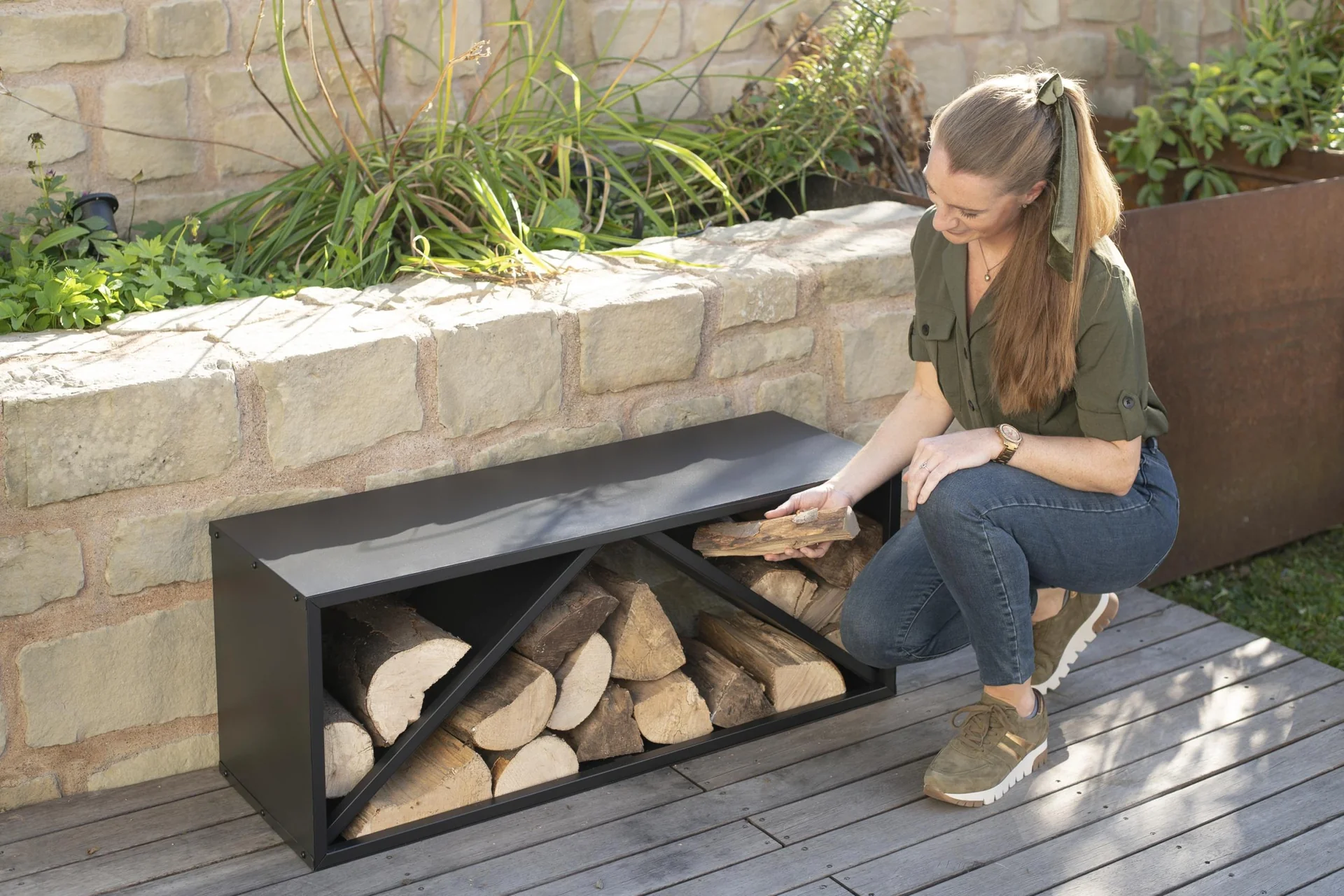 Kaminholzregal 104 x 34,5 x 40 cm - 3