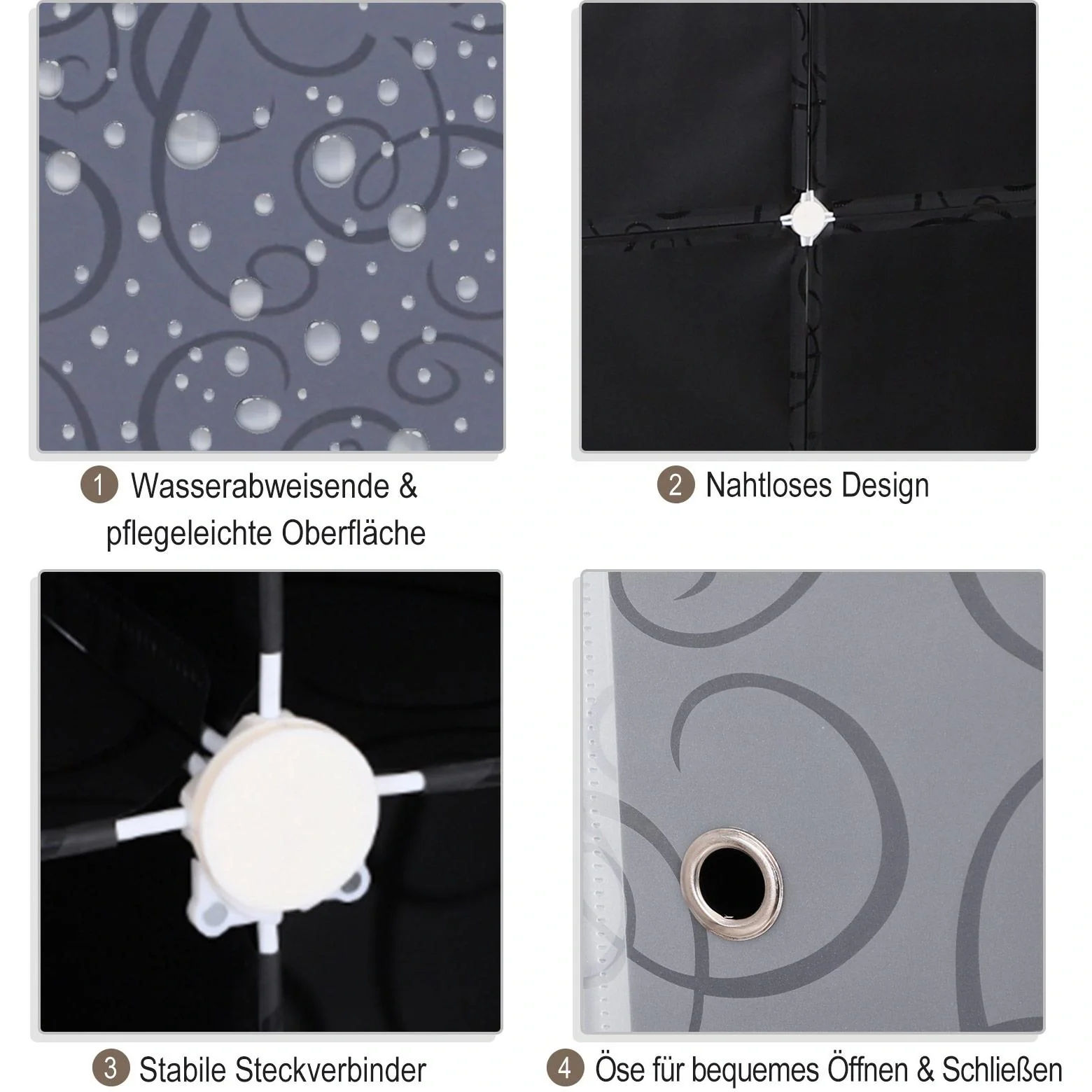 Kleiderschrank DIY Garderobe Regalsystem Steckregal Würfel Garderobenschrank mit Kleiderstange 2 + 6 Fächer - 3