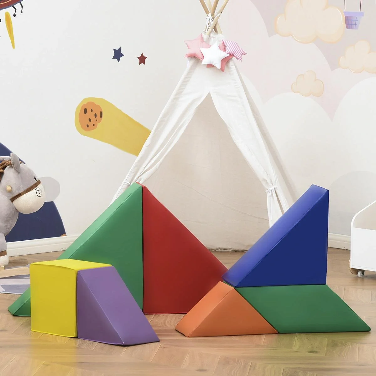 Geometrische Bausteine im 7er Set bunt - 4