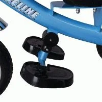 Kinderfahrrad/Dreirädchen - Blau- Schiebestange, klappbare Fußstütze, Korb - 11