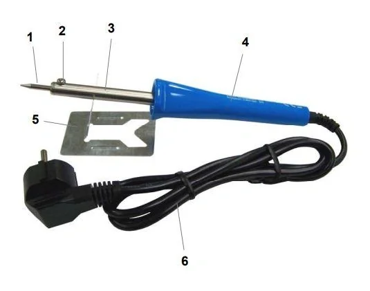 Lötkolben VDE 30 W mit Ständer/ Spitze, gerade Bleistiftspitze - 4