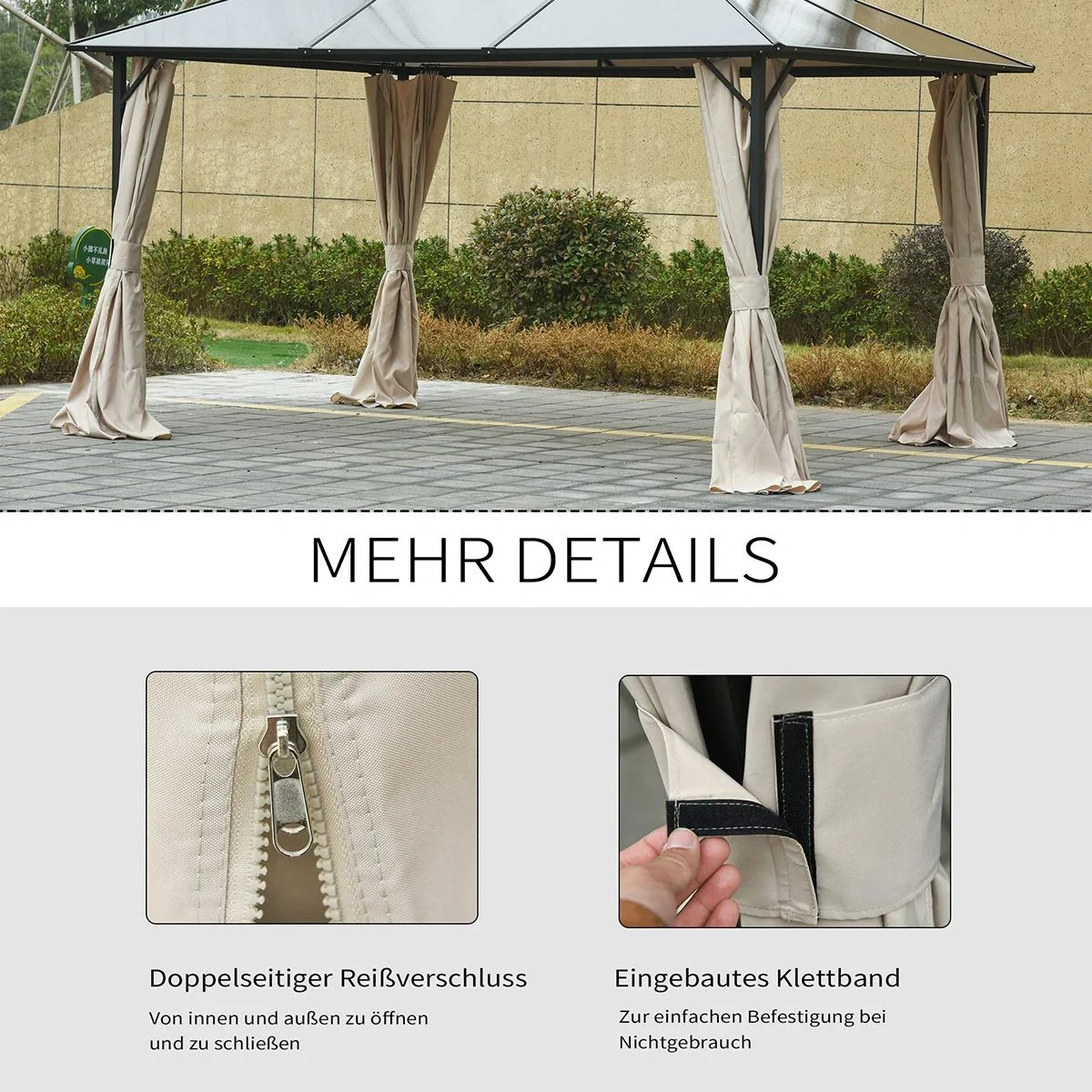 4 Seitenteile für 3x3 m Pavillon m - 5