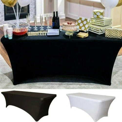 Abdeckung für rechteckigen Tisch - Stretch - 75 x 180 x 74 cm - Schwarz - 5